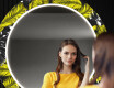 Rond verlichte decoratieve spiegel led voor de gang - Gold Jungle #12