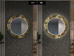 Rond verlichte decoratieve spiegel led voor de gang - Ancient Pattern #7