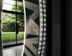 Ronde decoratieve spiegel met led-verlichting voor in de woonkamer - Dotted Triangles #11