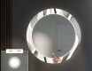 Rond verlichte decoratieve spiegel led voor de gang - Waves #4