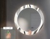 Rond verlichte decoratieve spiegel led voor de gang - Waves #5
