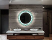 Ronde decoratieve spiegel met led-verlichting voor op de badkamer - Abstract Seamless #12