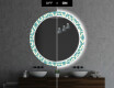 Ronde decoratieve spiegel met led-verlichting voor op de badkamer - Abstract Seamless #7