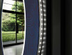 Ronde decoratieve spiegel met led-verlichting voor op de badkamer - Blue Drawing #11