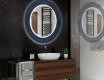 Ronde decoratieve spiegel met led-verlichting voor op de badkamer - Blue Drawing #2