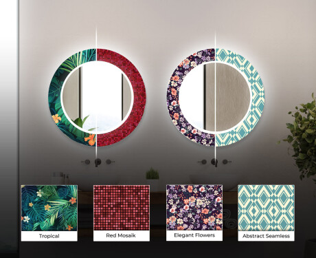 Ronde decoratieve spiegel met led-verlichting voor op de badkamer - Dotts #6