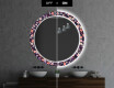 Ronde decoratieve spiegel met led-verlichting voor op de badkamer - Elegant Flowers #7