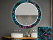 Ronde decoratieve spiegel met led-verlichting voor op de badkamer - Fluo Tropic #1