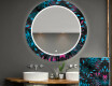 Ronde decoratieve spiegel met led-verlichting voor op de badkamer - Fluo Tropic
