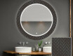 Ronde decoratieve spiegel met led-verlichting voor op de badkamer - Golden Lines #1