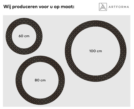 Ronde decoratieve spiegel met led-verlichting voor op de badkamer - Golden Lines #2