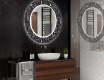 Ronde decoratieve spiegel met led-verlichting voor op de badkamer - Gothic #2
