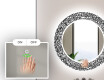 Ronde decoratieve spiegel met led-verlichting voor op de badkamer - Letters #5