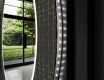 Ronde decoratieve spiegel met led-verlichting voor op de badkamer - Microcircuit #11
