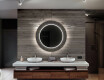 Ronde decoratieve spiegel met led-verlichting voor op de badkamer - Microcircuit #12
