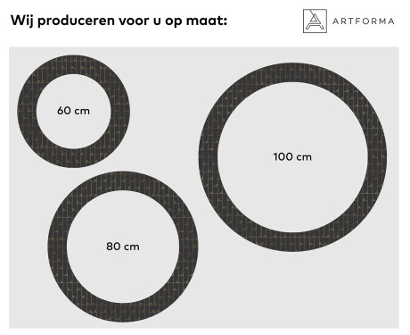 Ronde decoratieve spiegel met led-verlichting voor op de badkamer - Microcircuit #2