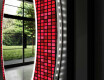Ronde decoratieve spiegel met led-verlichting voor op de badkamer - Red Mosaic #11