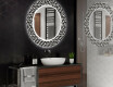 Ronde decoratieve spiegel met led-verlichting voor op de badkamer - Triangless #2