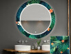 Ronde decoratieve spiegel met led-verlichting voor op de badkamer - Tropical #1