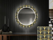 Rond verlichte decoratieve spiegel led voor de gang - Art Deco #1
