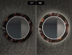 Ronde decoratieve spiegel met led-verlichting voor in de woonkamer - Dandelion #7