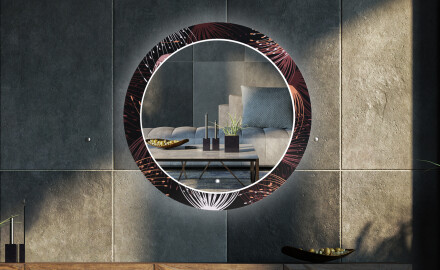 Ronde decoratieve spiegel met led-verlichting voor in de woonkamer - Dandelion