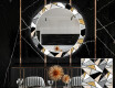 Ronde decoratieve spiegel met led-verlichting voor in de eetkamer - Marble Pattern #1