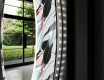 Ronde decoratieve spiegel met led-verlichting voor in de woonkamer - Leaves #11