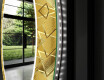 Rond verlichte decoratieve spiegel led voor de gang - Gold Triangles #11