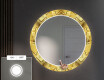 Rond verlichte decoratieve spiegel led voor de gang - Gold Triangles #4