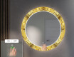 Rond verlichte decoratieve spiegel led voor de gang - Gold Triangles #5