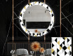 Ronde decoratieve spiegel met led-verlichting voor in de eetkamer - Geometric Patterns #1