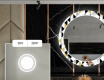 Ronde decoratieve spiegel met led-verlichting voor in de eetkamer - Geometric Patterns #4