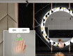 Ronde decoratieve spiegel met led-verlichting voor in de eetkamer - Geometric Patterns #5