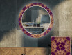 Ronde decoratieve spiegel met led-verlichting voor in de woonkamer - Gold Mandala
