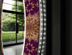 Ronde decoratieve spiegel met led-verlichting voor in de woonkamer - Gold Mandala #11