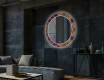 Ronde decoratieve spiegel met led-verlichting voor in de woonkamer - Gold Mandala #2
