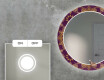 Ronde decoratieve spiegel met led-verlichting voor in de woonkamer - Gold Mandala #4