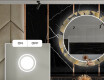 Ronde decoratieve spiegel met led-verlichting voor in de eetkamer - Golden Leaves #4
