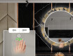 Ronde decoratieve spiegel met led-verlichting voor in de eetkamer - Golden Leaves #5