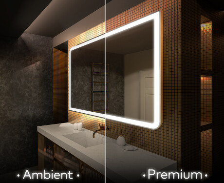 Moderne badkamer spiegel met led-verlichting L146