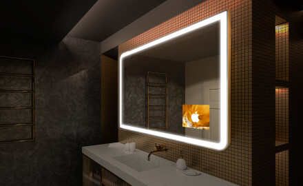 Moderne badkamer spiegel met led-verlichting L146