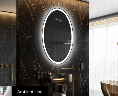 Moderne badkamer spiegel met LED-verlichting L227