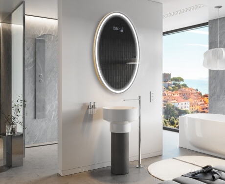 Moderne badkamer spiegel met LED-verlichting L228 #9