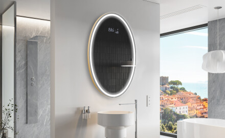 Moderne badkamer spiegel met LED-verlichting L228