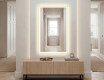 Verticaal moderne badkamer spiegel met LED-verlichting L01