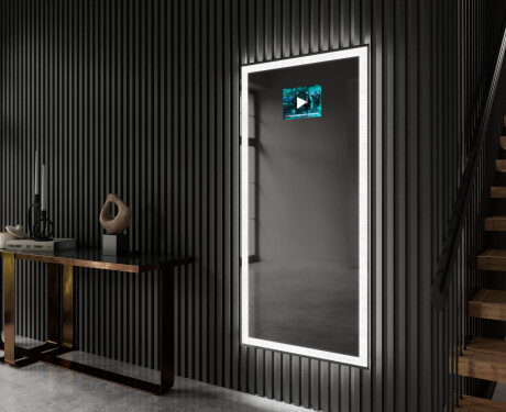 Verticaal moderne badkamer spiegel met LED-verlichting L01
