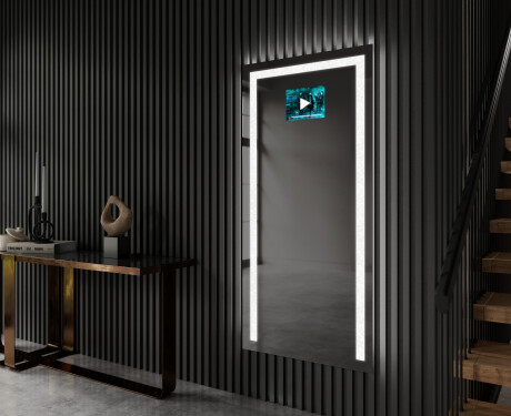 Verticaal moderne badkamer spiegel met LED-verlichting L11