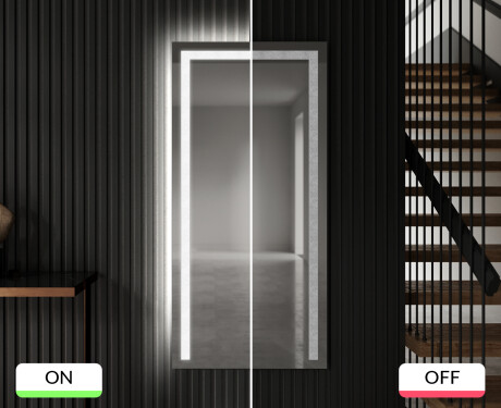 Verticaal moderne badkamer spiegel met LED-verlichting L11 #7