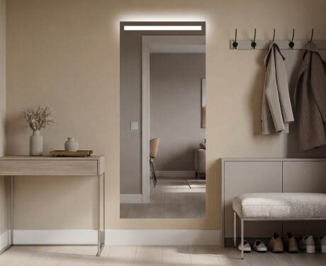 Verticaal moderne badkamer spiegel met LED-verlichting L12